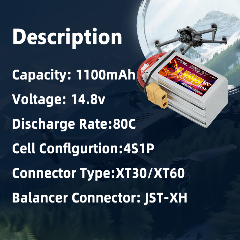 TERANTY 4S 1100MAh 80C/160C Ba - Fpv Drone Esc ulasan dan harga