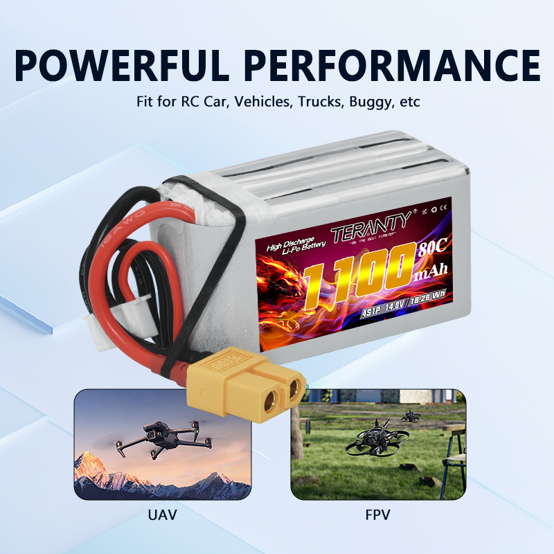 TERANTY 4S 1100MAh 80C/160C Ba - Fpv Drone Esc ulasan dan harga