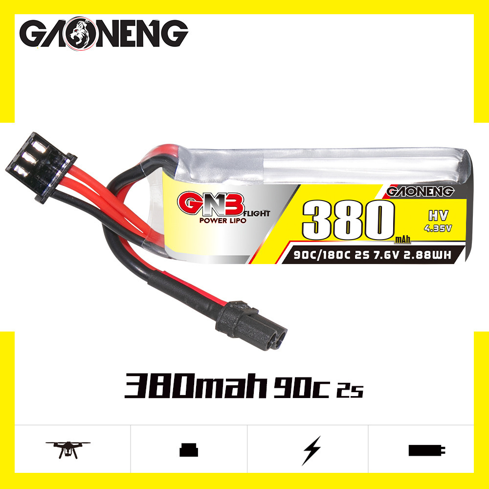 Baterai Lipo GNB 2S 7.6V 380mA - Fpv Drone Esc ulasan dan harga
